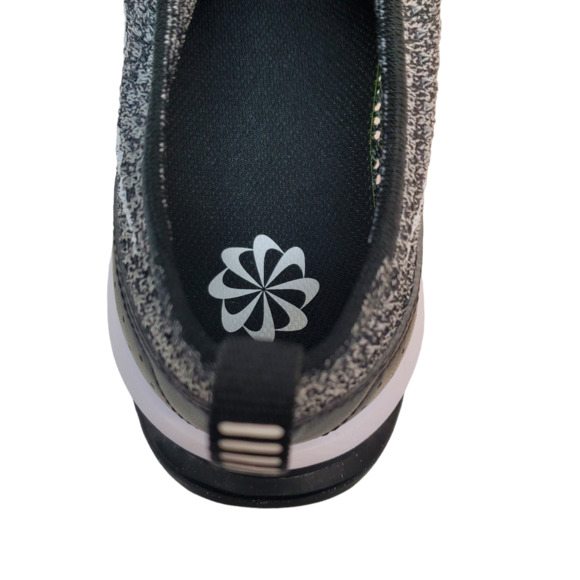 Nike Mens Shoes Air Max Flyknit Racer Athletic Sneakers Black White - Picture 6 of 10